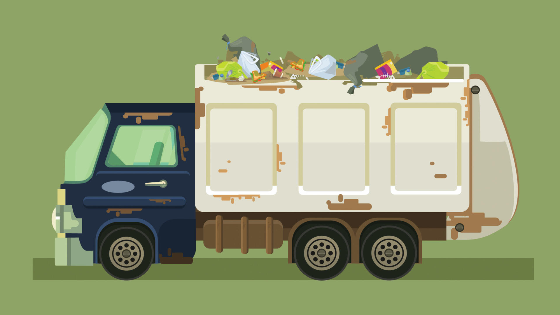 Cartoon Truck мусоровоз